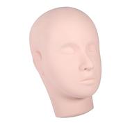 Akozon 1pc Trainage en Silicone Tête de Mannequin pour les Extensions de Cils, le Maquillage et la Pratique de la Peinture au Maximum - Texture Réaliste pour une Utilisation Professionnelle et des