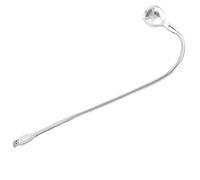Akozon 1W Long Cou Flexible Portable USB Lumière LED Lampe de Lecture de Nuit Argent Blanc Chaud (lumière Blanche)