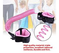 Akozon 2,5 M pour Bébés Enfants Laish du Poignet Anti-perdant avec Serrure de clé de sécurité - Braveur pour Tout-Petit pour Marche en Plein Air (Rose)