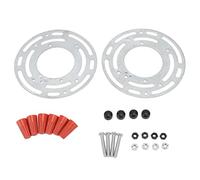 Akozon 2 Jeux de Lumières, éclairage en Acier, Barre Transversale Circulaire, Plaque de Ventilateur de Plafond, Accessoires Complets, Support de Montage Universel 4 Pouces