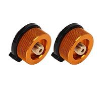Akozon 2 PCS Adaptateur de Poêle à Camping Léger avec Fermeture Automatique du Nylon, en Cuivre et en Aluminium Convertisseur de en Alliage pour les Petits Réservoirs à Gaz