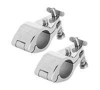 Akozon 2 pièces Bimini Top Charnière Rail Support Acier Bateau Mâchoire Supérieure Glissière Charnière Marine Matériel Raccords Astuce Style (30mm)