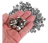 Akozon 200pcs 0,6 Pouce de Cuivre en Laiton Rivets Rivets 2 Pieds Forme des Champignons Pheads Nails pour le Sac à Main Artisanal de Bricolage en Cuir Projets de Sac à Main