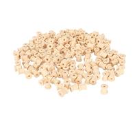 Akozon 200pcs Bobines en Bois Bobines de Baril en Bois Poli Inachevées pour Filetage et Décoration de Bricolage