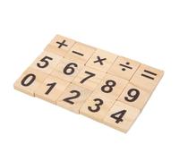 Akozon 200pcs E-eformes en Bois des Carreaux de Nombres 0 9 pour Les Ornements d'apprentissage Amusants pour Le Comptage et la Formation de Mots (Mixage numérique)