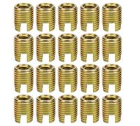 Akozon 20pcs 302 inserts filetés en acier au carbone Kit de réparation de vis avec insert fileté autotaraudeuse(intérieur M8x1.25 extérieur M12x1.5:15mm)
