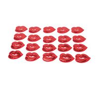 Akozon 20pcs Forme de Lèvres Fon sur Patchs Auto-adhésif Coudre sur des Patchs de Broderie pour la Mode Créative de Bricolage sur les Vêtements, les Sacs et les Accessoires