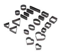 Akozon 20pcs High en Carbone en Acier en Cuir Coupéur de Dépérissement, carré, Formes de Cœur Dies Durables pour Fabrication de Cuir et Projets de Bricolage