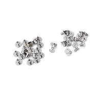 Akozon 20pcs Set en Laiton Fiffite à Tête Plate à Tête Plat Rivets Ongles Vis pour les Fournitures de Réparation d'artisanat en Cuir 8 Mm (6.5MM)