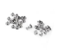 Akozon 20pcs Set en Laiton Fiffite à Tête Plate à Tête Plat Rivets Ongles Vis pour les Fournitures de Réparation d'artisanat en Cuir 8 Mm (8 millimètres)