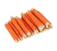 Akozon 20pcs Sweet Bamboo Miechez des Bâtons de Mastication pour Les Lapins, Les Hamsters et Les Petits Animaux de Compagnie de Dents et Les Bâtons Molaires de Relief de l'ennui (Orange)