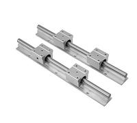 Akozon 2PCS 300 Mm SBR12 Arbre de Rail de Glissière Linéaire avec Bloc de Glissière de Palier de 4pcs pour Routeurs CNC Bricolage et Travail d'usinage