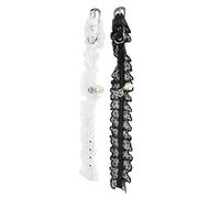 Akozon 2pcs en Dentelle Robe de Mariée Colliers pour Animaux de Compagnie pour Les Petits Chiens et Les Chats Décoration du Festival Noir et Blanc