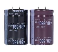 Akozon 2PCS High Performance 450V 560 μF Condensateur électrolytique en Aluminium Idéal pour l'équipement O, les Lampes d'économie d'énergie LED et les Applications Industrielles
