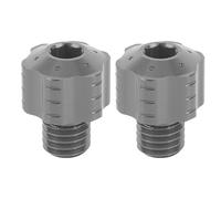 Akozon 2PCS Miroir Adaptateur Vis 10mm Fileté CNC En Alliage D'aluminium Bouchons pour Rétroviseur Pièces De Rechange (Ti Couleur)