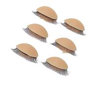 Akozon 3 Paires Remplacement des Paupières - Silicone Double Cils pour la Tête de Mannequin, Pratique de Greffe Réaliste, Idéal pour les Débutants et l'entraînement des Cils (couleur de peau)
