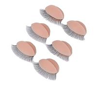 Akozon 3 Paires Remplacement des Paupières - Silicone Double Cils pour la Tête de Mannequin, Pratique de Greffe Réaliste, Idéal pour les Débutants et l'entraînement des Cils (PINK)