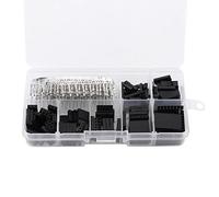 Akozon 310pcs Jumper Tire Pin Pin En-tête du Connecteur Kit de Boîtier - Épingles de Sertissage Mâles et Femelles - Connecteur de Planche à Pain de 2,54 Mm pour Prototypage électronique