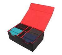 Akozon 400 Plus Card Deck Box/Cover - Boîte de Rangement de Carte de Jeu en Cuir PU Multifonctionnel avec Fermeture Magnétique, Idéal pour Les Cartes de Sport, Les à échanger, et Plus Encore