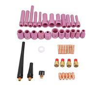 Akozon 46pcs Soudage Torch Consommables Ensemble pour la Série WP-9/20/25 - Boches TIG, Pièces de Buse à Gaz, Accessoires de Soudage Essentiels