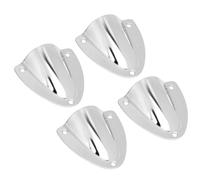 Akozon 4pcs Installation Facile, Couvercle D'éventail de Câble de Fil Marin en Acier Inoxydable Poli, Ventilateur de Coquille de Palourde pour le Yacht en Bateau, Idéal pour le