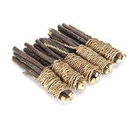 Akozon 5 Pièces Bâtons en Bois Ornements à Mâcher pour Animaux de Compagnie Nettoyant pour Dents pour Perroquet/Lapin/Hamster Petits Animaux, Accessoire Multifonctionnel pour Un Usage