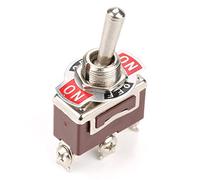 Akozon 5 Pièces ONOFFON 3 Positions Bascule 3 Broches 12mm 15A 250VAC, 5 Pièces Interrupteur à Bascule, ON Off ON Positions Momentanée Broches 12mm 15A 250VAC