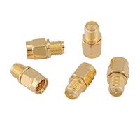 5 pièces SMA mâle vers RP-SMA femelle Ensemble d'adaptateur de connecteur d'adaptateur coaxial RF pour antennes Câble coaxial pour appareils sans fil