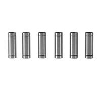 Akozon 6 Pièces LM8LUU Longs Roulements à Billes à Mouvement Linéaire, Roulements à Douille de pour Imprimante 3D à Tige de 8 Mm, Pièces CNC, Machine de Gravure -