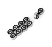 Akozon 623 2RS Mini Roulements Billes Scellés Caoutchouc 3x10x4mm Couvercles Adhésifs Double Face Noirs Paquet 10 Petits Roulements Acier Modèle Machine Remplacement Équipement