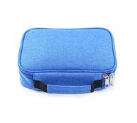 Akozon 72 Fentes Cas de Crayon à Tissus Pliables Multifonctionnels Grand Sac à Stylo Glissière en Bleu en Bleu (Blue)