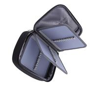 Akozon 72 Fentes Cas de Crayon à Tissus Pliables Multifonctionnels Grand Sac à Stylo Glissière en Bleu en Bleu (Black)