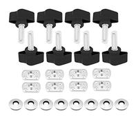 Akozon 8 Pièces Clips De Fixation Ciel De Toit Voiture Fixations Universelles Pour Toit Rigide Universelles Vis à Oreilles Pour Toit Rigide écrous Boulons Remplacement Pour YJ TJ JK