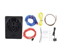 Akozon 800W 10in Slim Under Car Subwoofer Ambient Ambient Light Amplificateur Câbler pour Améliorer la Configuration du Son de la Voiture (Application Arc-en-Ciel)