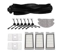 Akozon Accessoire pour Aspirateur Robot, Kit de Nettoyage de Sac à Poussière de Brosse pour Eve Kit de 11 Chiffons de Rechange pour Plus (1 Brosse Principale, 3 Filtres, 2 Sacs,