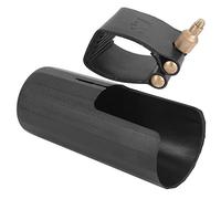 Akozon Accessoires de Ligature de Saxophone, Attaches de Ligature de Saxophone Alto, Embout en Plastique et Cuir PU, Accessoires pour Vent et Bois