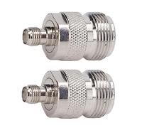 Akozon Adaptateur Coaxial N Femelle vers Connecteur Femelle 2 Pièces - Accessoires pour la Maison avec Connexion par Câble Coaxial