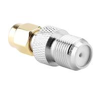 Akozon Adaptateur Coaxial RF SMA Mâle à F Femelle, Connecteur de Couplage Droit, 2 Pièces