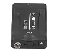 Akozon Adaptateur Convertisseur Vidéo Péritel vers RF, Sortie 61.25MHz/67.25MHz pour Boîtier TV, Console de Jeu DVD, Booster de Modulation Stable 1000m