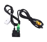 Akozon Adaptateur de Câble de Prise de Commutateur AUX USB de Voiture de Haute qualité pour Série 3 5 E87 E90 E91 E92 X5 X6 Portable Facile à Installer Noir
