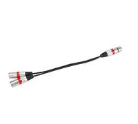 Akozon Adaptateur de Répartiteur de Tête Xlr Femelle à Double Mâle, 30Cm, Câble d'extension de Micro pour Rouge (rouge)