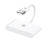 Akozon Adaptateur sans Fil pour CarPlay, Connexion Automatique, Navigation Automobile, USB, Blanc