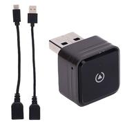 Akozon Adaptateur sans Fil pour Voiture, Dongle Automatique avec Câble USB A vers Type C Plug & Play, Convertisseur Filaire vers sans Fil pour Voiture