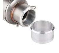 Akozon Adaptateur Universel de Tuyau D'échappement de Moto en Aluminium, Réducteur de Connecteur de Silencieux 60MM à 51MM, Argent de Haute qualité pour MOTOCROSS