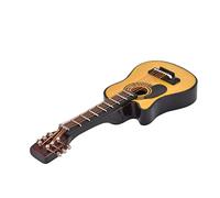 Akozon Akozon 1/12 Scale Dollhouse Miniature Wood Guitar Model - Mini Affichage de Guitare Artisanal pour Les Accessoires de Poupée (Ballade)