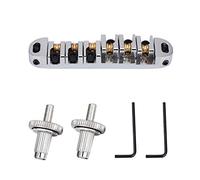 Akozon Akozon 1 Set en Alliage à Rouleaux de Selle de Selle de Pont de Remplacement pour Le Style Guitare électrique à 6 Cordes - Finition en Argent (Silver)