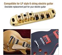 Akozon Akozon 1 Set en Alliage à Rouleaux de Selle de Selle de Pont de Remplacement pour Le Style Guitare électrique à 6 Cordes - Finition en Argent (Gold)