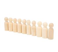 Akozon Akozon 10 PCS PEP Wooden PEG Dolls 75 Mm 3 0in Safe Safe Burr Accessoires DE DIY (75MM garçon)