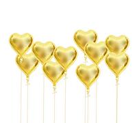 Akozon Akozon 10 Pièces 18 Ballons en Aluminium en Forme de Coeur pour les Fêtes, Mariages et Anniversaires, Décoration élégante en Différentes Couleurs Blanc Rose or Rouge Plus (forme de coeur)