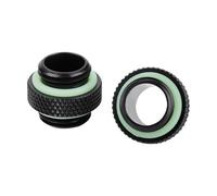 Akozon Akozon Adaptateur de Tuyau à Double Filetage 2 Pièces pour Systèmes de Refroidissement par Eau - Raccord à Compression avec Bagues d'étanchéité pour une Prévention Améliorée des Fuites